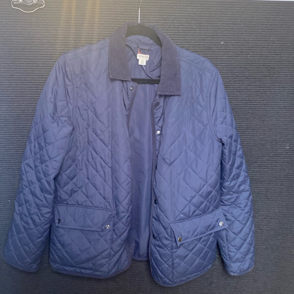 Crewcuts, Boys size 14, lightweight quilted navy jacket